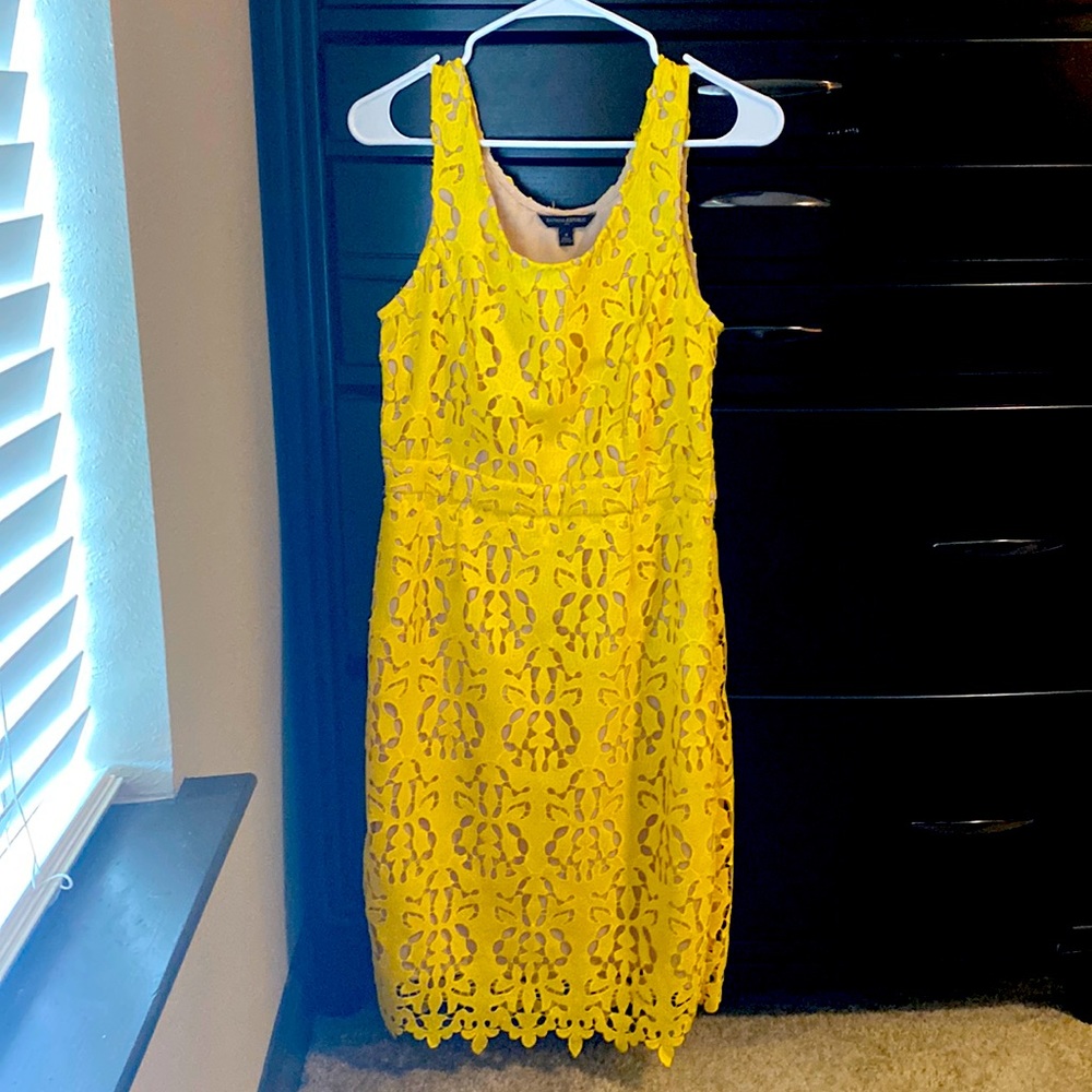 Yellow banana republic dress